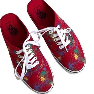 Like New Vans Splatter Pattern Mule Sneakers